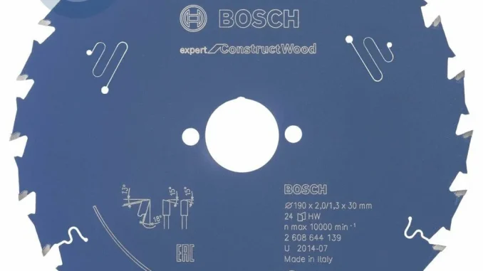 Bosch - Expert Serisi İnşaat Ahşabı için Daire Testere Bıçağı 190*30 mm 24 Diş